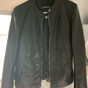 Black leather jacket